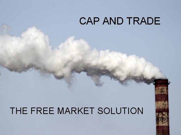 Cap and Trade The Other Option CAP AND TRADE THE FREE MARKET SOLUTION 