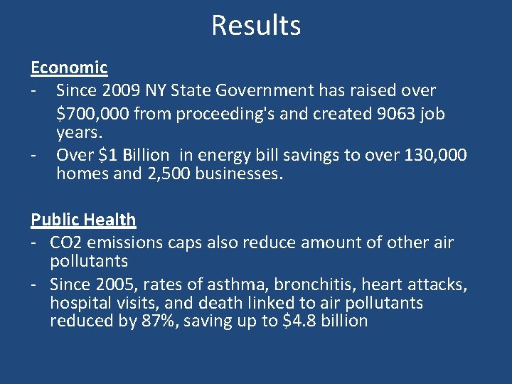 Results Economic - Since 2009 NY State Government has raised over $700, 000 from