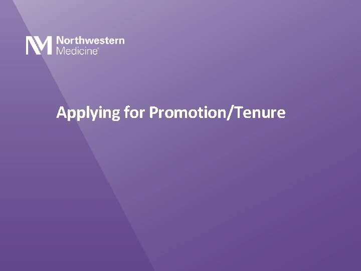 Applying for Promotion/Tenure 