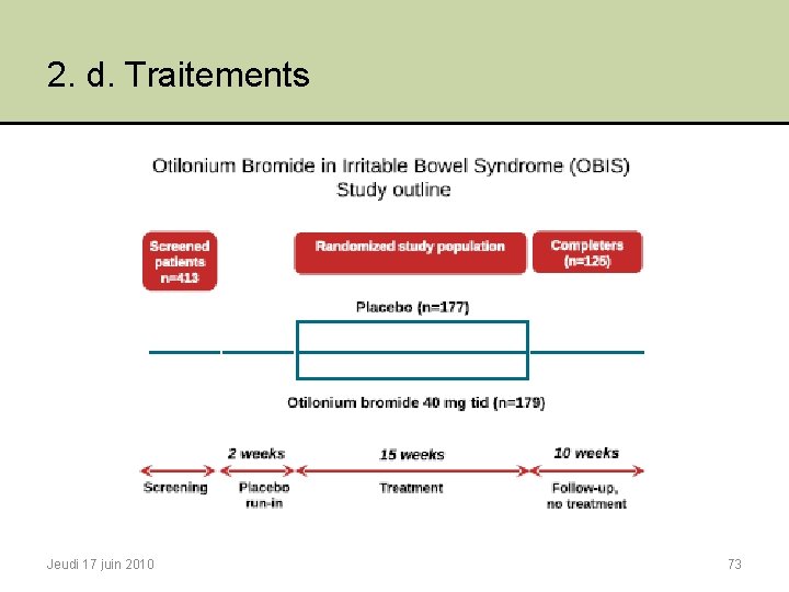2. d. Traitements Jeudi 17 juin 2010 73 