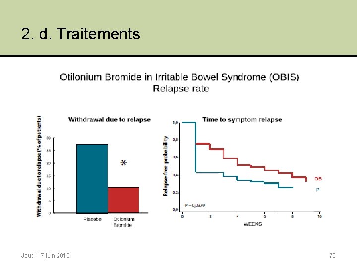 2. d. Traitements Jeudi 17 juin 2010 75 