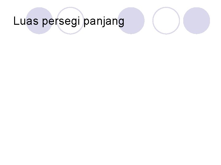 Luas persegi panjang 