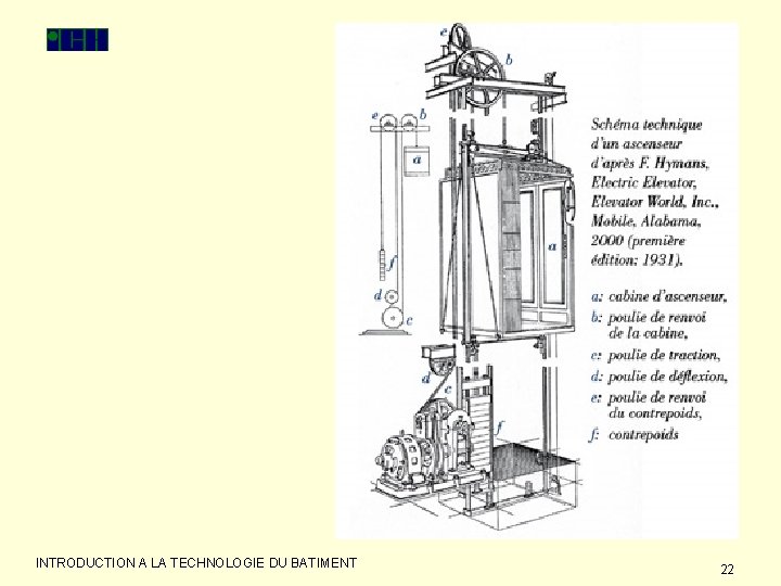 INTRODUCTION A LA TECHNOLOGIE DU BATIMENT 22 