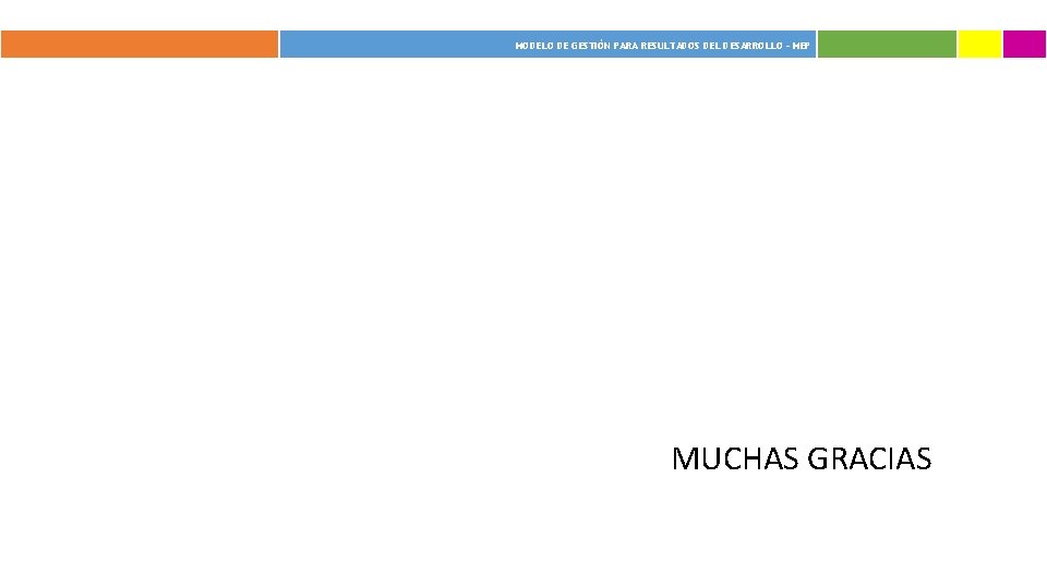  MODELO DE GESTIÓN PARA RESULTADOS DEL DESARROLLO - MEP MUCHAS GRACIAS 