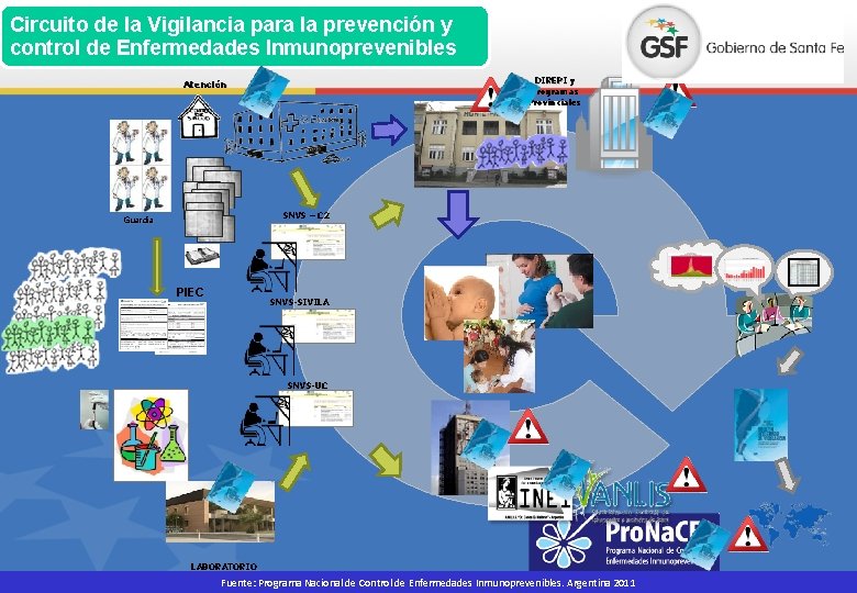 Circuito de la Vigilancia para la prevención y control de Enfermedades Inmunoprevenibles DIREPI y