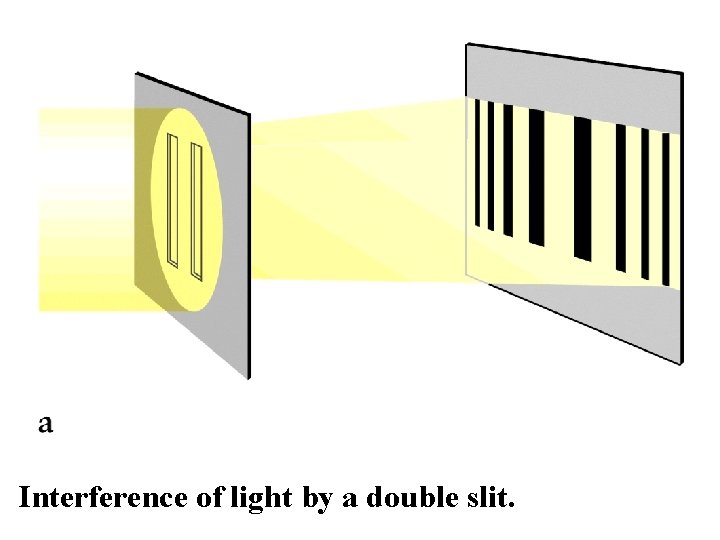 Interference of light by a double slit. 