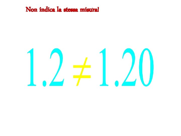 Non indica la stessa misura! 