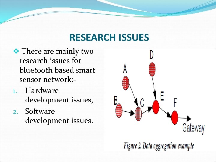 RESEARCH ISSUES v There are mainly two research issues for bluetooth based smart sensor