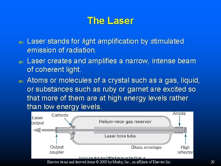 The Laser stands for light amplification by stimulated emission of radiation. Laser creates and