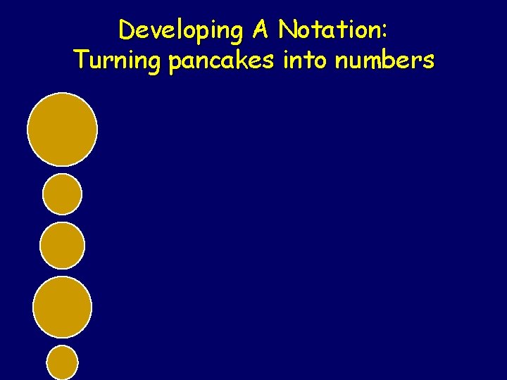 Developing A Notation: Turning pancakes into numbers 