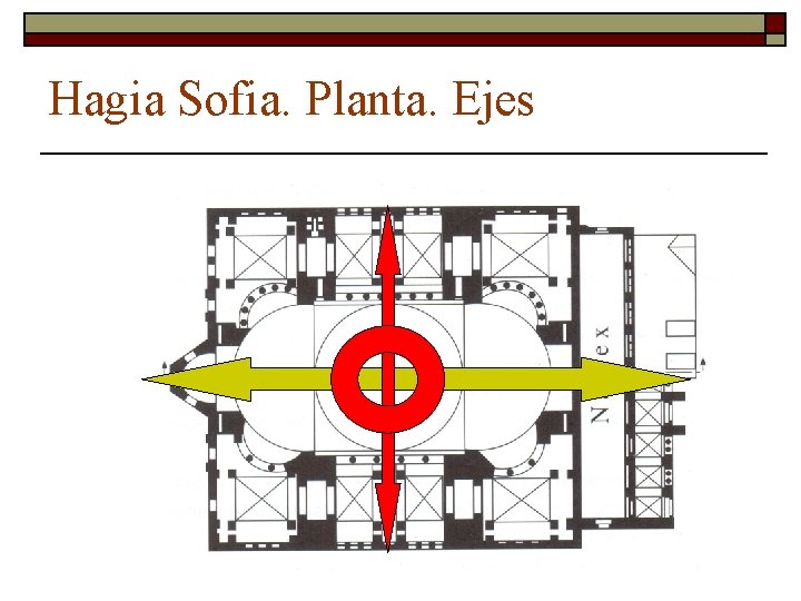 Hagia Sofia. Planta. Ejes 