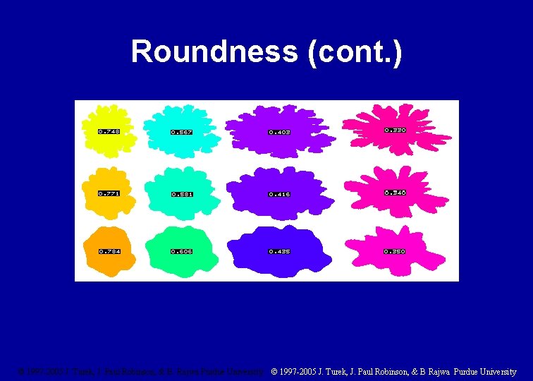 Roundness (cont. ) © 1997 -2005 J. Turek, J. Paul Robinson, & B. Rajwa