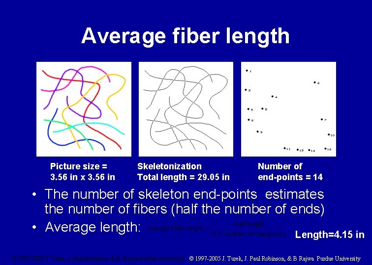 Average fiber length Picture size = 3. 56 in x 3. 56 in Skeletonization