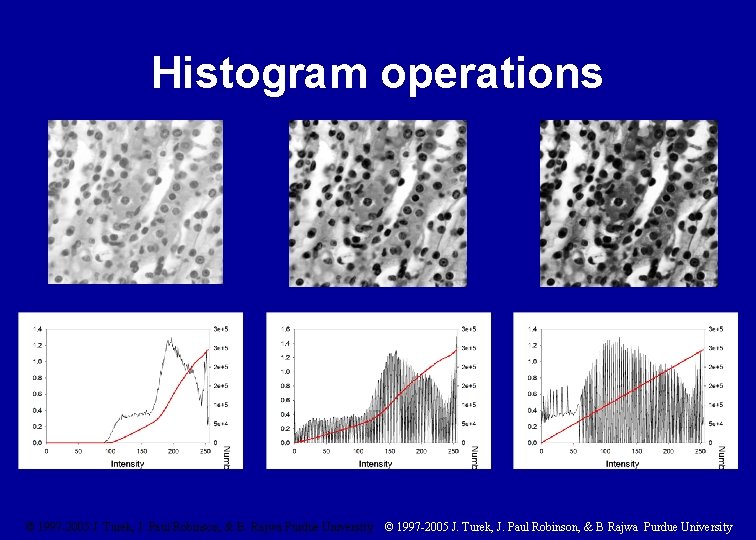 Histogram operations © 1997 -2005 J. Turek, J. Paul Robinson, & B. Rajwa Purdue