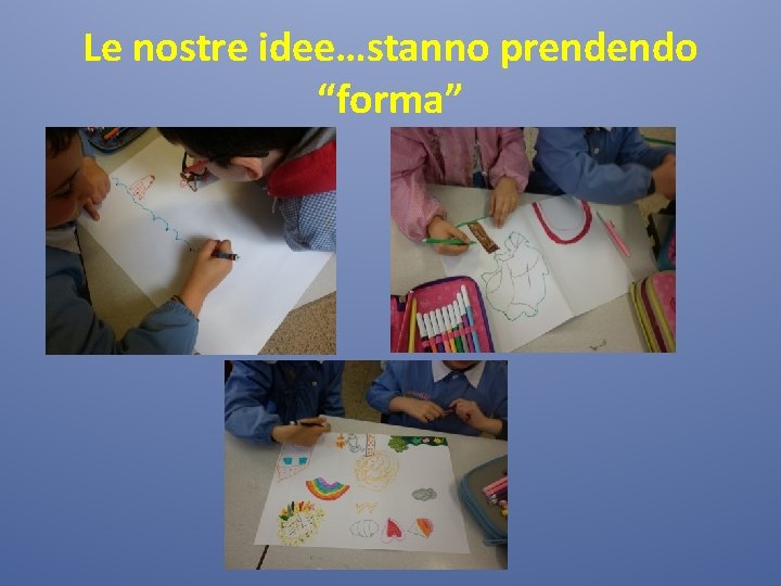 Le nostre idee…stanno prendendo “forma” 