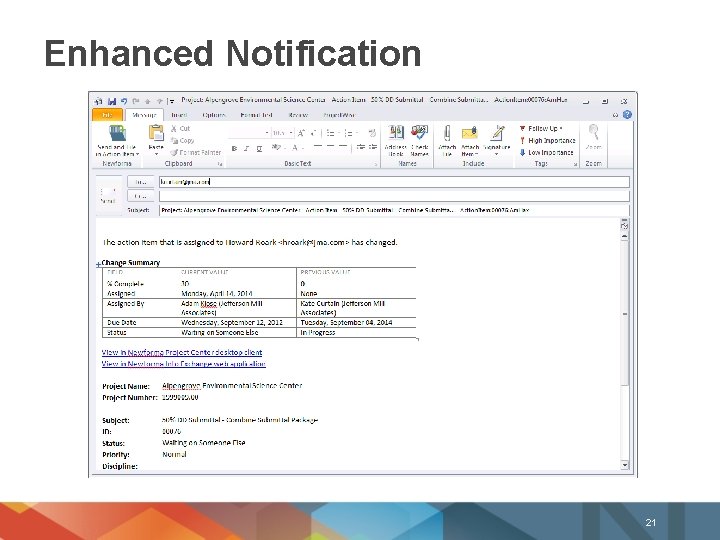 Enhanced Notification 21 