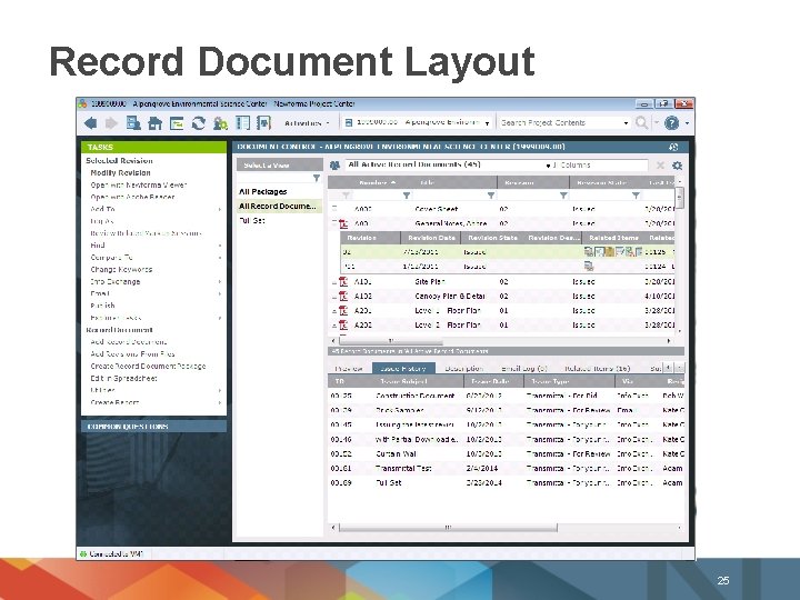 Record Document Layout 25 