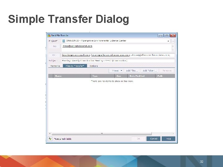 Simple Transfer Dialog 32 