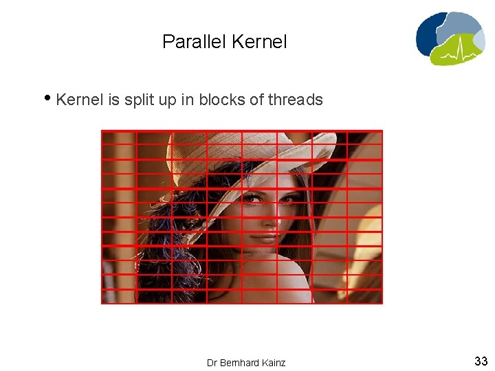 Parallel Kernel • Kernel is split up in blocks of threads Dr Bernhard Kainz