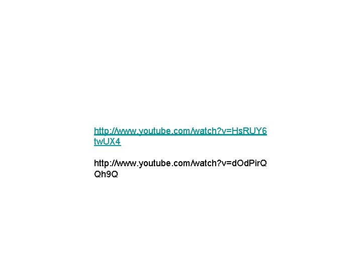 http: //www. youtube. com/watch? v=Hs. RUY 6 tw. UX 4 http: //www. youtube. com/watch?