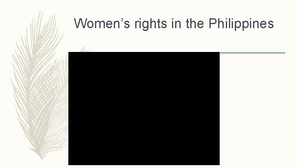 Women’s rights in the Philippines 