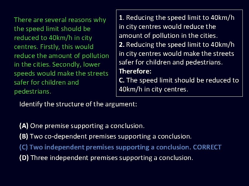 There are several reasons why the speed limit should be reduced to 40 km/h