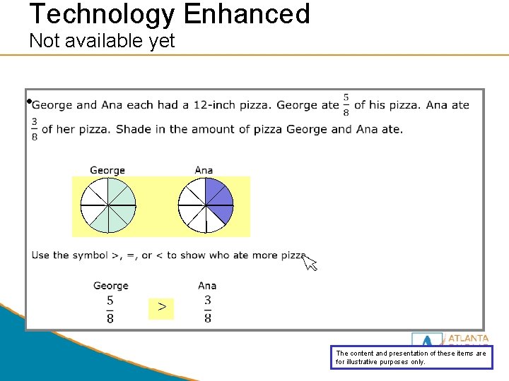 Technology Enhanced Not available yet • > The content and presentation of these items