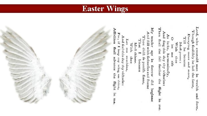 Easter Wings THE OF A MAKING 