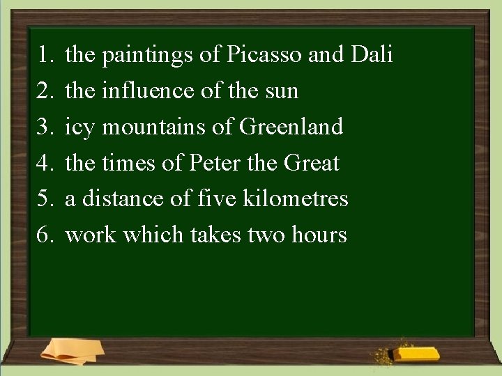 1. 2. 3. 4. 5. 6. the paintings of Picasso and Dali the influence 1. 2. 3. 4. 5. 6. the paintings of Picasso and Dali the influence