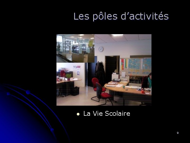 Les pôles d’activités l La Vie Scolaire 9 