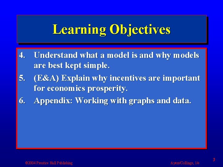 Learning Objectives 4. Understand what a model is and why models are best kept