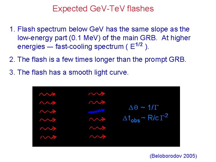 Expected Ge. V-Te. V flashes 1. Flash spectrum below Ge. V has the same