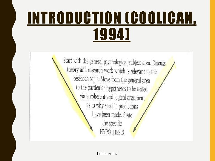 INTRODUCTION (COOLICAN, 1994) jette hannibal 