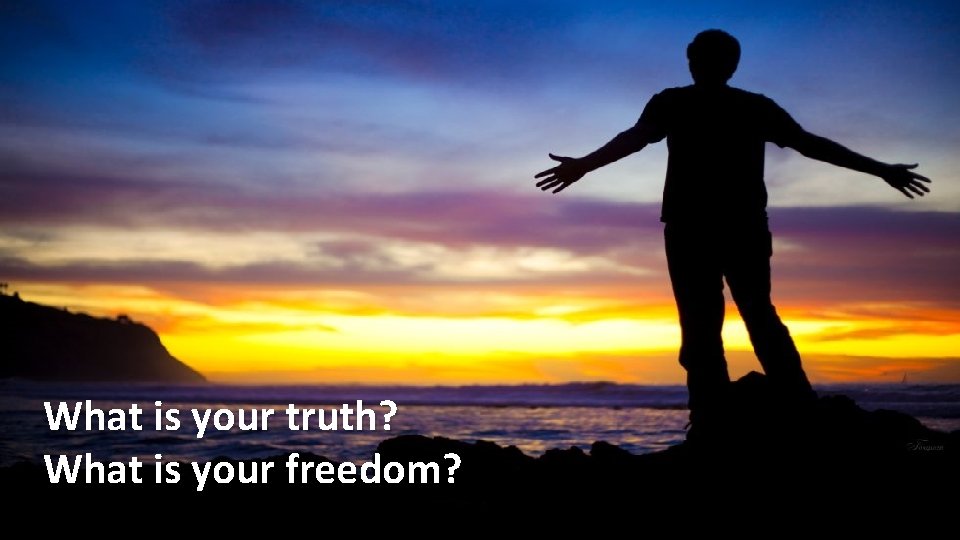 What is your truth? What is your freedom? 