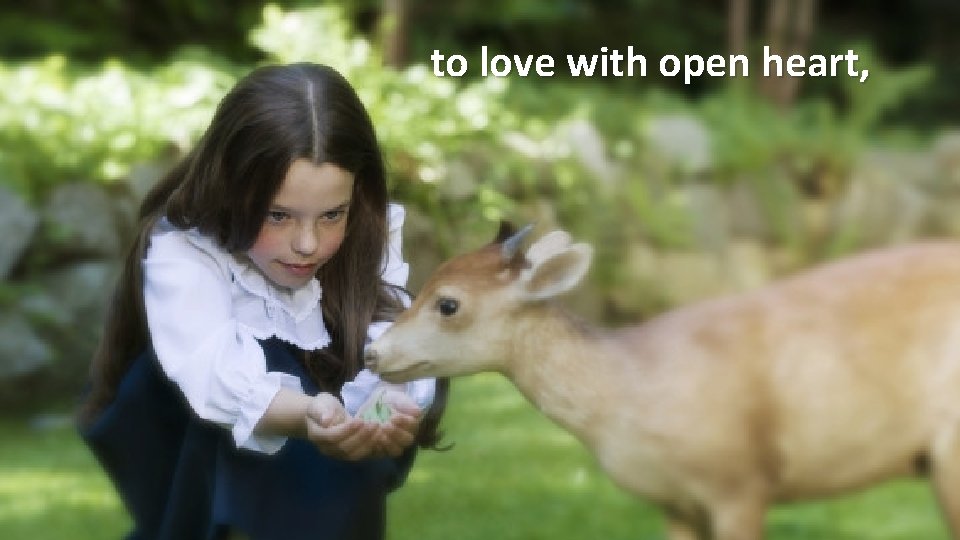 to love with open heart, 
