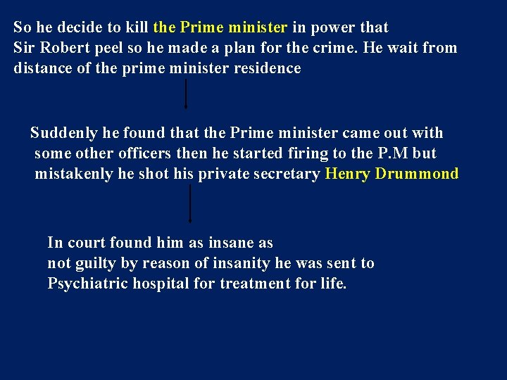 So he decide to kill the Prime minister in power that Sir Robert peel
