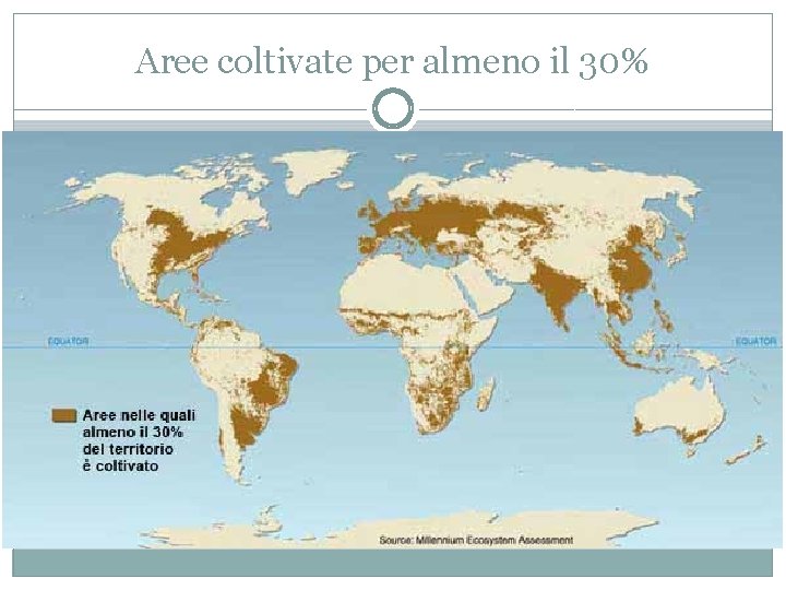 Aree coltivate per almeno il 30% 