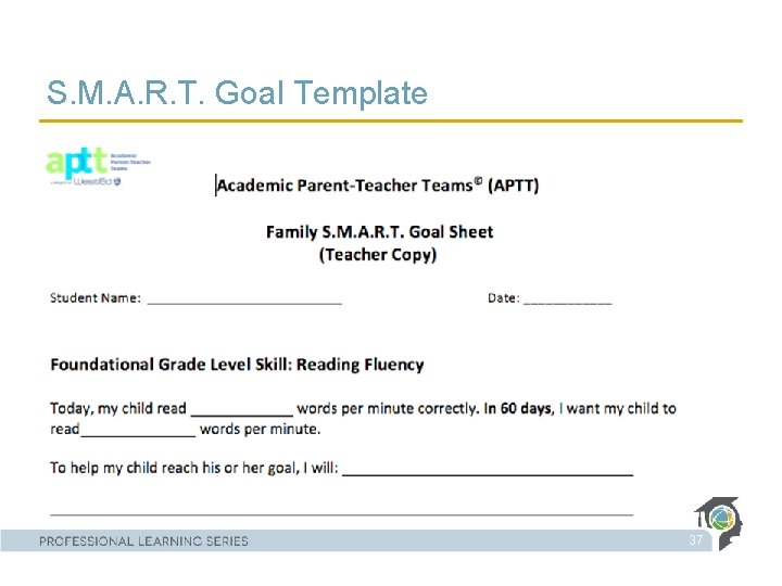 S. M. A. R. T. Goal Template 37 
