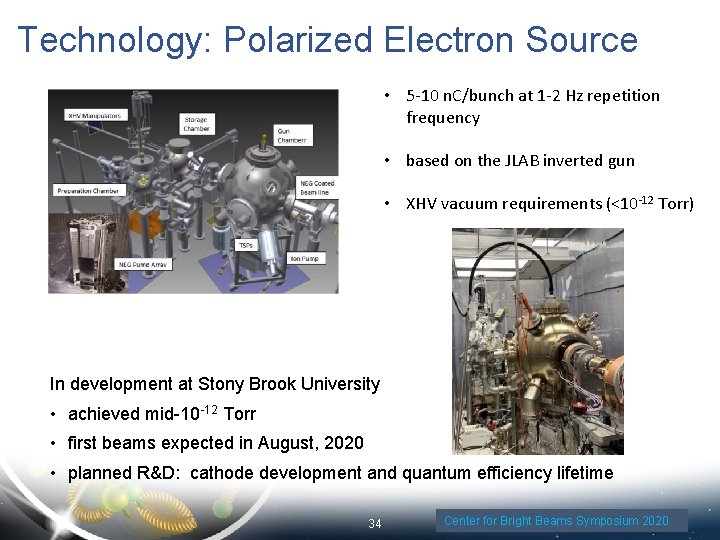 Technology: Polarized Electron Source • 5 -10 n. C/bunch at 1 -2 Hz repetition