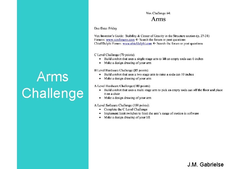 Arms Challenge J. M. Gabrielse 