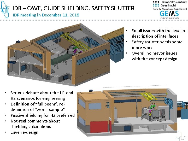 IDR – CAVE, GUIDE SHIELDING, SAFETY SHUTTER IDR meeting in December 11, 2018 •