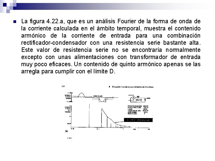 n La figura 4. 22. a, que es un análisis Fourier de la forma