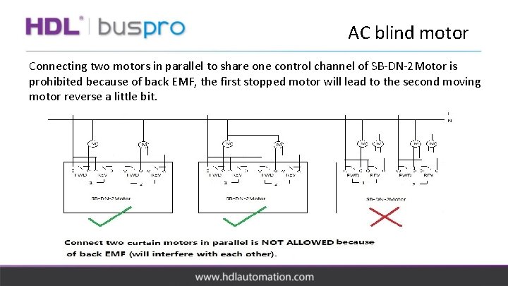 AC blind motor Connecting two motors in parallel to share one control channel of
