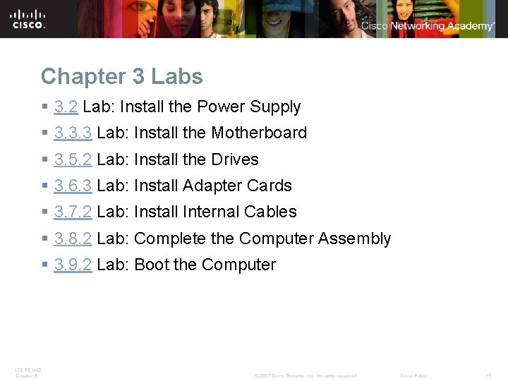 Chapter 3 Labs § 3. 2 Lab: Install the Power Supply § 3. 3. Chapter 3 Labs § 3. 2 Lab: Install the Power Supply § 3. 3.