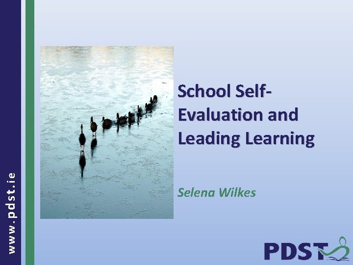 www. pdst. ie School Self. Evaluation and Leading Learning Selena Wilkes 