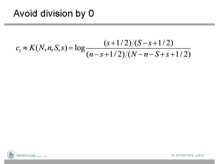 Avoid division by 0 
