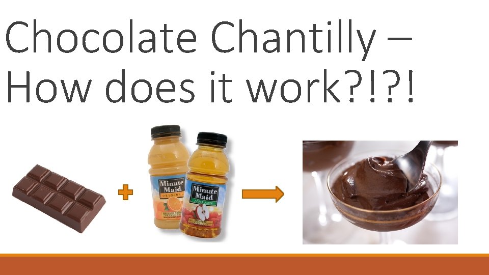 Chocolate Chantilly – How does it work? !? ! 