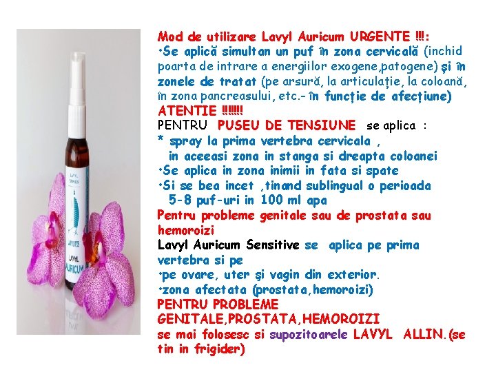 Mod de utilizare Lavyl Auricum URGENTE !!!: • Se aplică simultan un puf în Mod de utilizare Lavyl Auricum URGENTE !!!: • Se aplică simultan un puf în