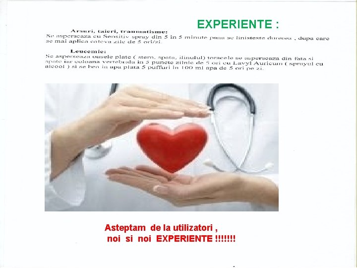 EXPERIENTE : Asteptam de la utilizatori , noi si noi EXPERIENTE !!!!!!! 