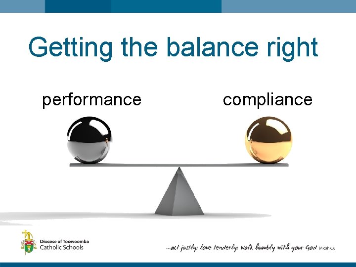 Getting the balance right performance compliance 